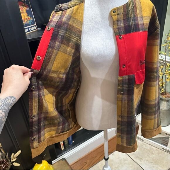 Lucid FC Plaid Wool Shirt Jacket Size Medium - Picture 8 of 14
